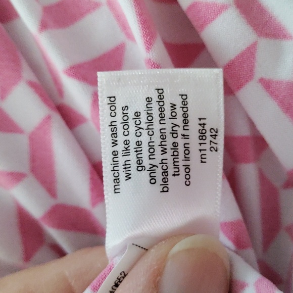 01557 Lane Bryant pink & white knit sleeveless blouse 14/16 NWT - Picture 12 of 14